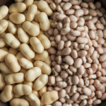 A bowl of butter beans and lima beans side by side.