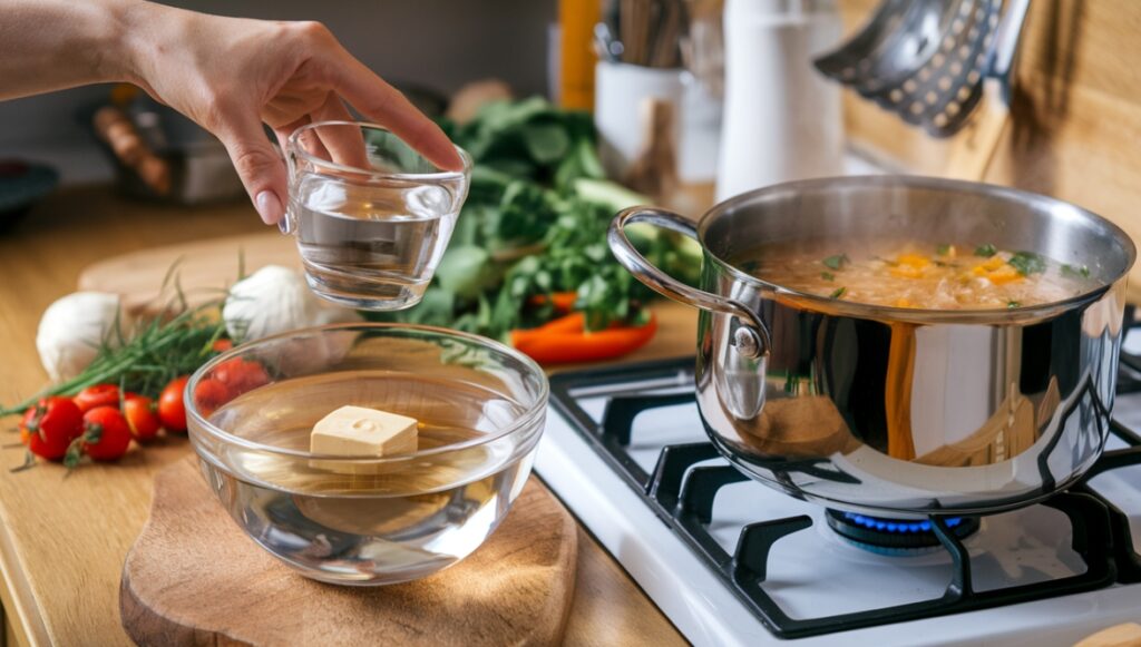 Cooking with chicken bouillon and chicken broth