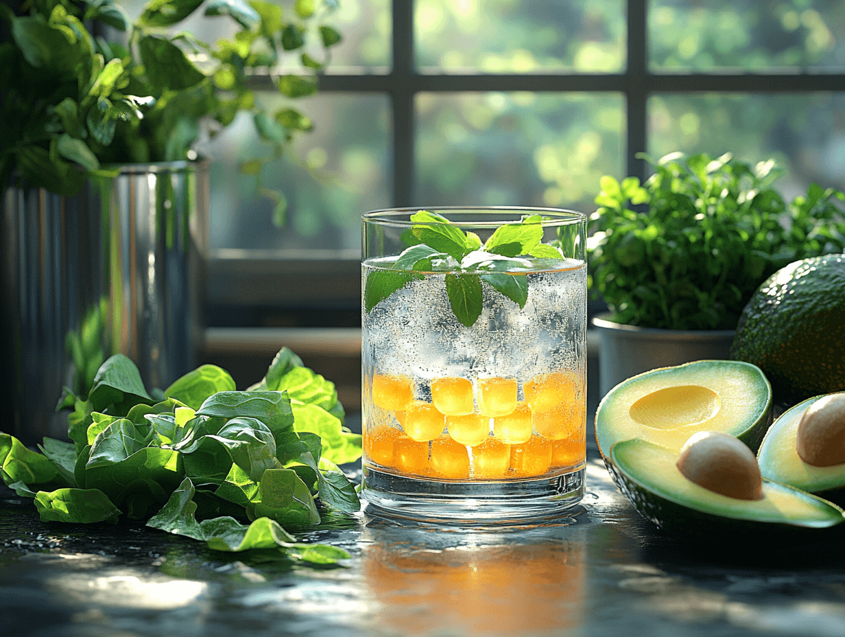 Keto ACV Luxe Gummies with a ketogenic lifestyle theme"