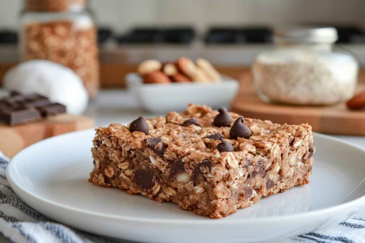 Kodiak Oatmeal: A Nutritional Powerhouse for Health Enthusiasts 2 Homemade Baked Kodiak Oatmeal Bars With Chocolate Chips And Nuts. (2)