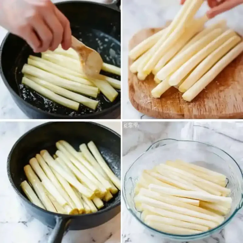 The Ultimate Guide to Cooking White Asparagus: Recipes & Tips 2 Step By Step Guide To Preparing White Asparagus Washing, Trimming, And Peeling. (2)