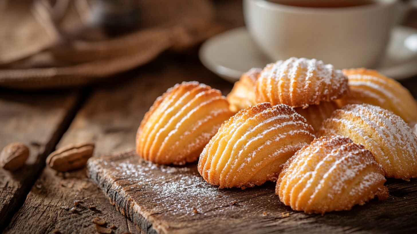 Golden Brown Madeleine Cookies